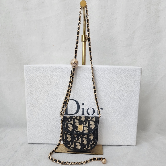 Dior Handbags - Auth Dior 30 Montaigne Trotter Cloth Mini Wallet to Crossbody/Waist Bag